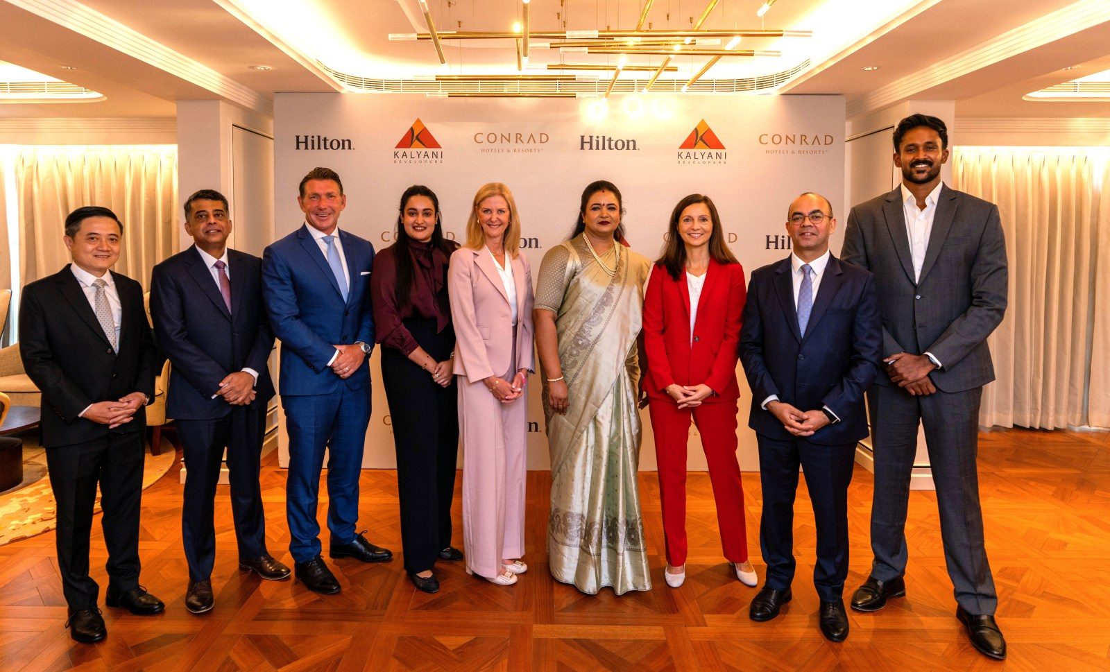 Hilton and Kalyani Developers representatives at the signing ceremony